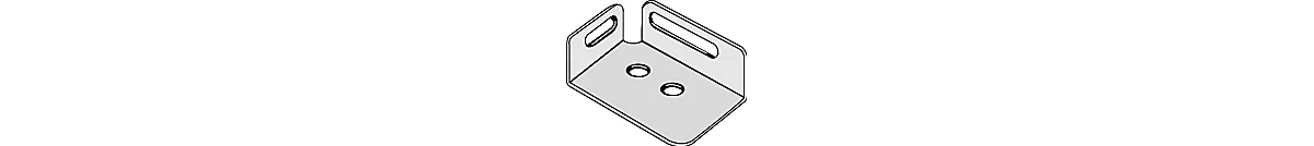 Placas de base para perfil 2, acero galvanizado, derecha